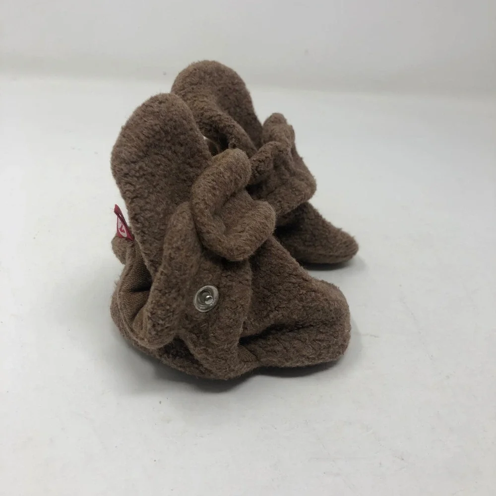 Zutano Cozie Fleece Baby Booties 3M Infant Pink Brown Magenta 3 Pair Bundle